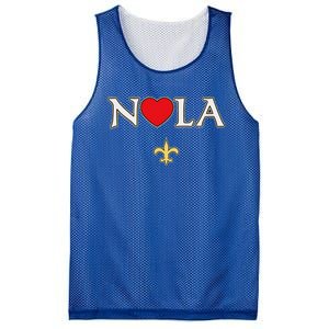 Love Nola New Orleans Fleur De Lis Heart Nola Mesh Reversible Basketball Jersey Tank