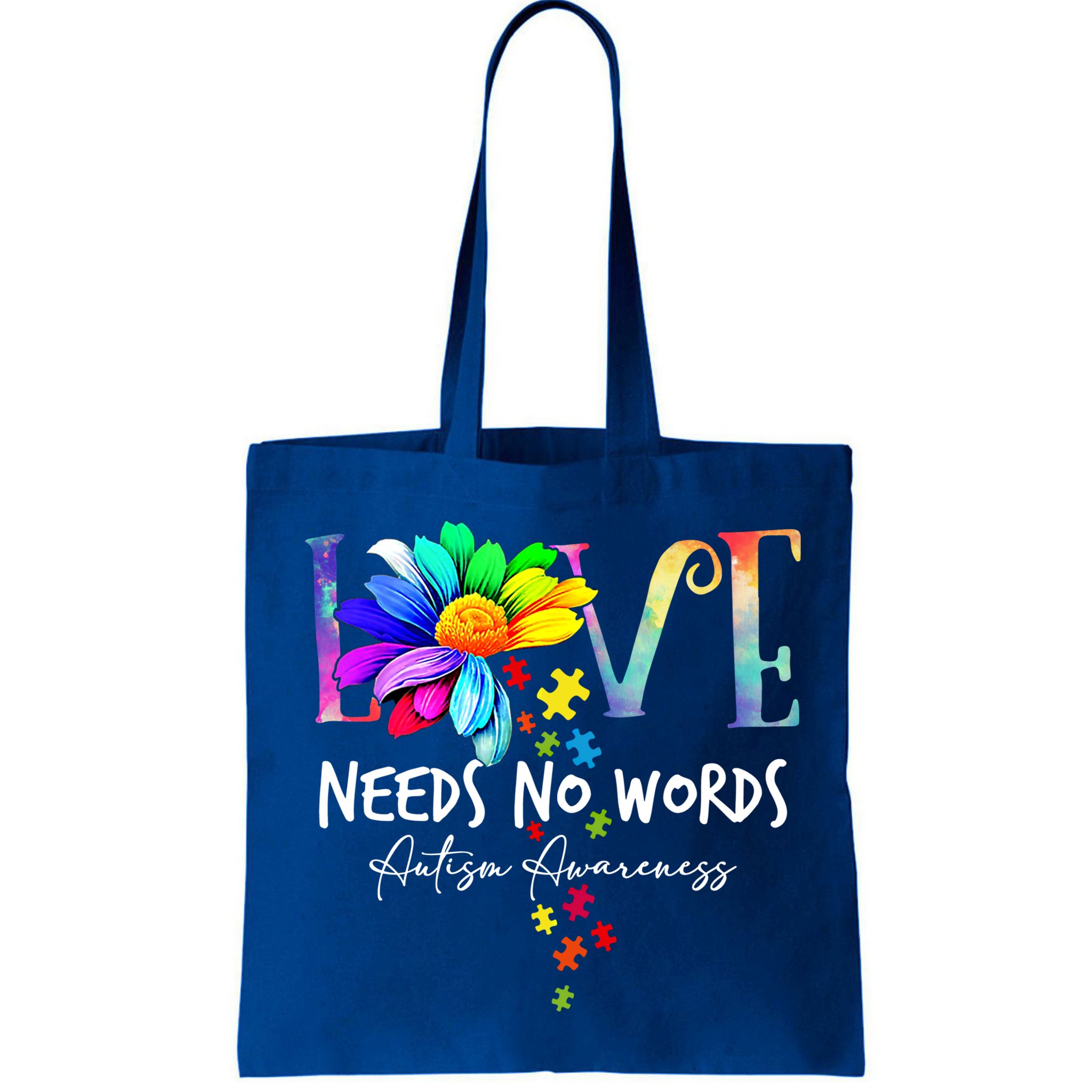 Love Needs No Words – Autism Awareness Puzzle Autism Symbol Cool Gift Bag
