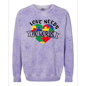 Love Needs No Words Colorblast Crewneck Sweatshirt