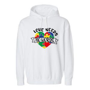 Love Needs No Words Garment-Dyed Fleece Hoodie