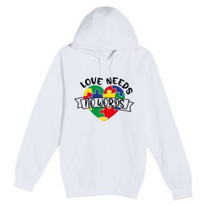 Love Needs No Words Premium Pullover Hoodie