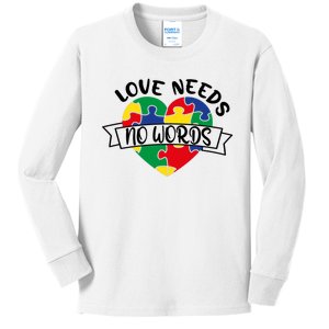 Love Needs No Words Kids Long Sleeve Shirt