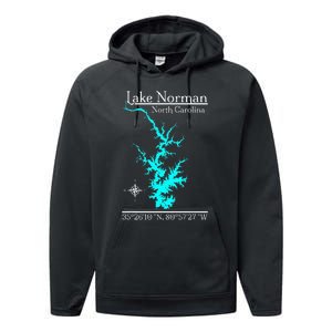 Lake Norman North Carolina Performance Fleece Hoodie