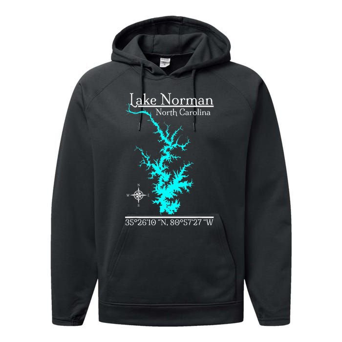 Lake Norman North Carolina Performance Fleece Hoodie