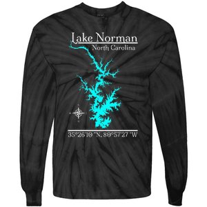 Lake Norman North Carolina Tie-Dye Long Sleeve Shirt