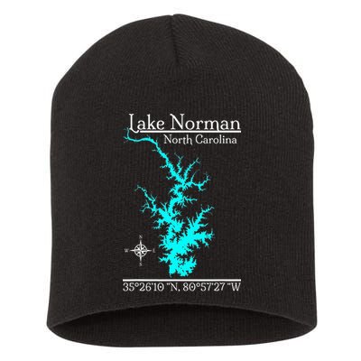 Lake Norman North Carolina Short Acrylic Beanie
