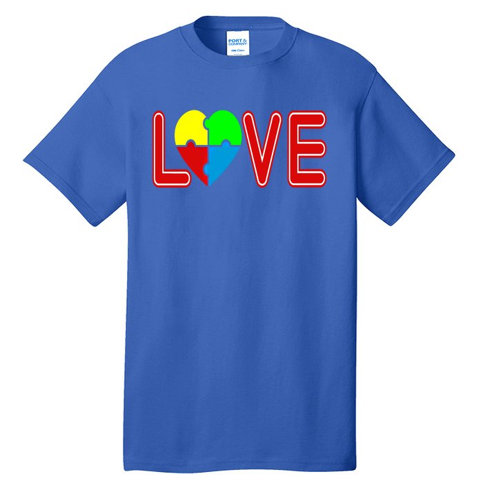 Love Needs No Words Autism Awareness Cute Gift Tall T-Shirt