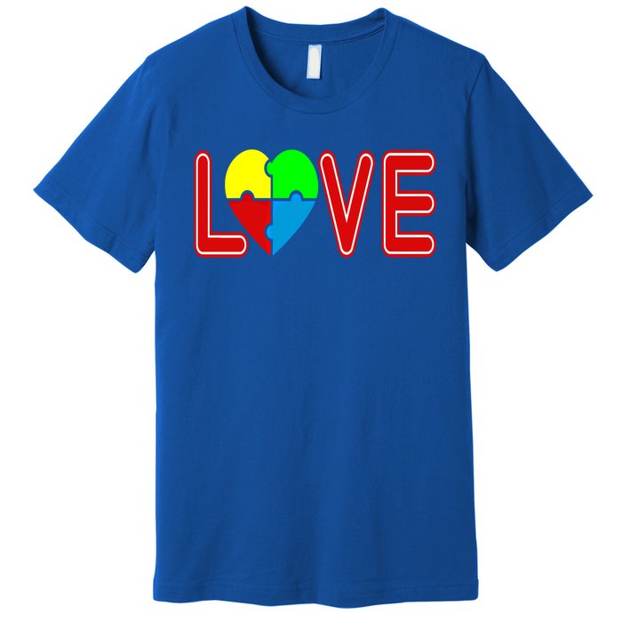 Love Needs No Words Autism Awareness Cute Gift Premium T-Shirt