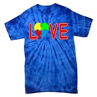 Love Needs No Words Autism Awareness Cute Gift Tie-Dye T-Shirt