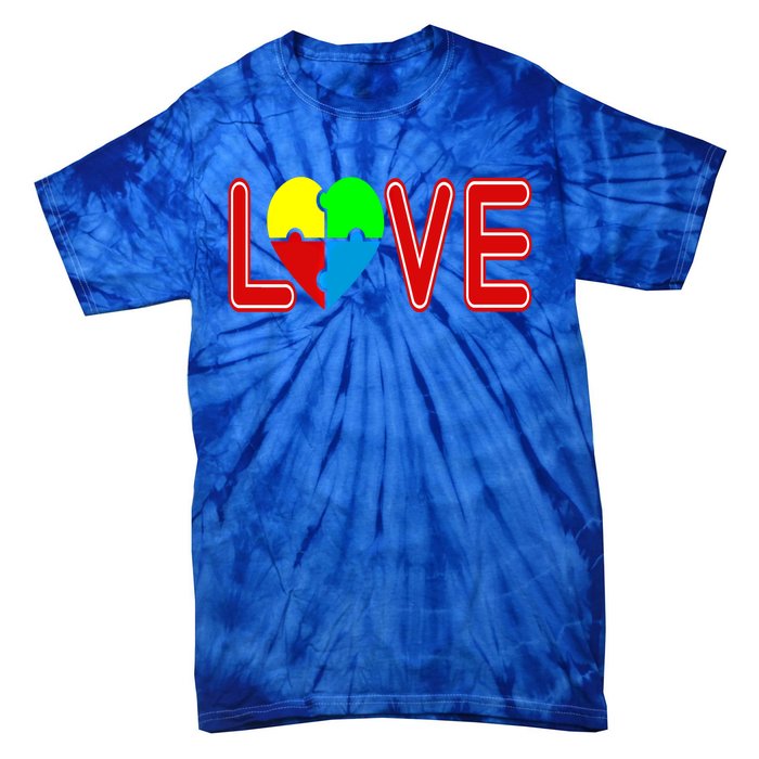 Love Needs No Words Autism Awareness Cute Gift Tie-Dye T-Shirt