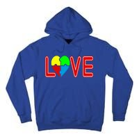 Love Needs No Words Autism Awareness Cute Gift Tall Hoodie