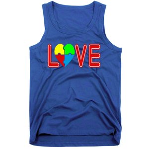 Love Needs No Words Autism Awareness Cute Gift Tank Top