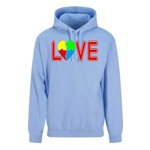 Love Needs No Words Autism Awareness Cute Gift Unisex Surf Hoodie