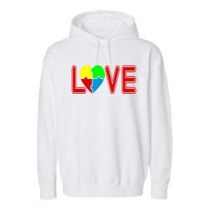 Love Needs No Words Autism Awareness Cute Gift Garment-Dyed Fleece Hoodie