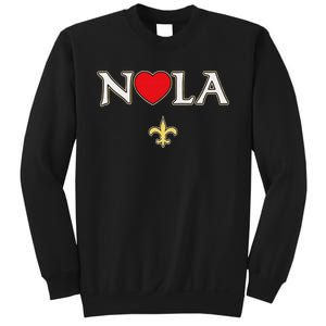 Love Nola New Orleans Fleur De Lis Heart Nola Sweatshirt