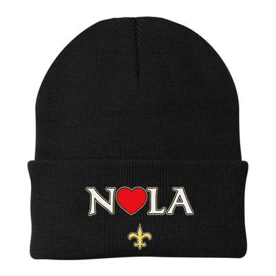 Love Nola New Orleans Fleur De Lis Heart Nola Beanie