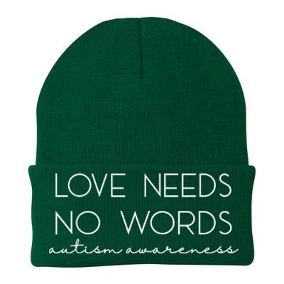 Love Needs No Words Autism Awareness Shirt Gifts for Wo Knit Cap Winter Beanie