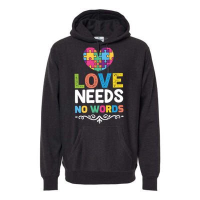 Love Needs No Words Premium Hoodie