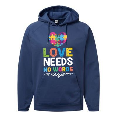 Love Needs No Words Performance Fleece Hoodie