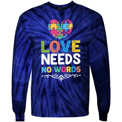 Love Needs No Words Tie-Dye Long Sleeve Shirt