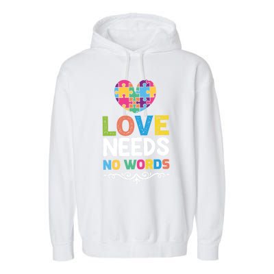 Love Needs No Words Garment-Dyed Fleece Hoodie