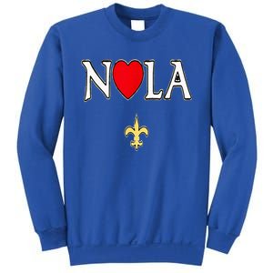 Love Nola New Orleans Fleur De Lis Heart Nola Sweatshirt