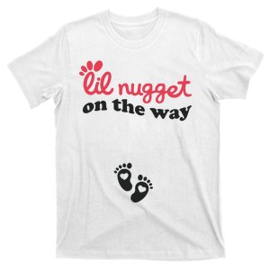 Lil Nugget On The Way Pregnancy Announcement Chicken Nugget T-Shirt