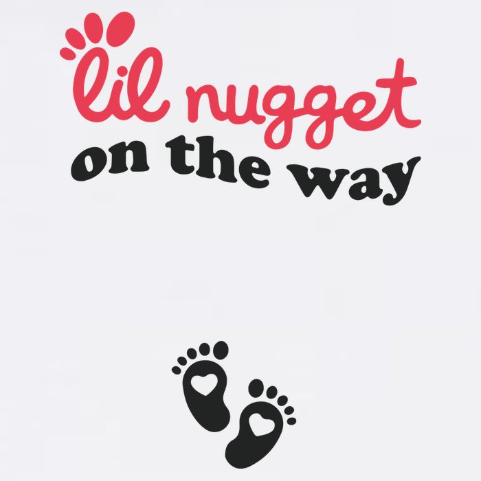 Lil Nugget On The Way Pregnancy Announcement Chicken Nugget Flat Bill Trucker Hat