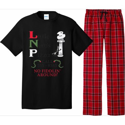 Little NeroS Pizza No Around Vintage Printed Graphic Pajama Set