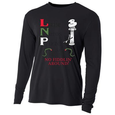 Little NeroS Pizza No Around Vintage Printed Graphic Cooling Performance Long Sleeve Crew