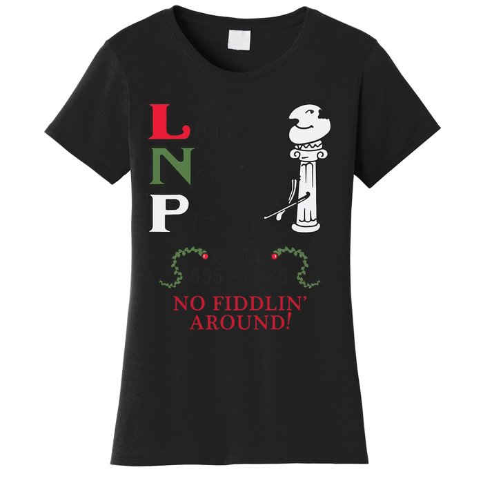 Little NeroS Pizza No Around Vintage Printed Graphic Women's T-Shirt