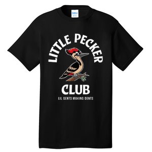 Little Nature Pecker Club Funny Woodpecker Tall T-Shirt