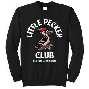 Little Nature Pecker Club Funny Woodpecker Tall Sweatshirt