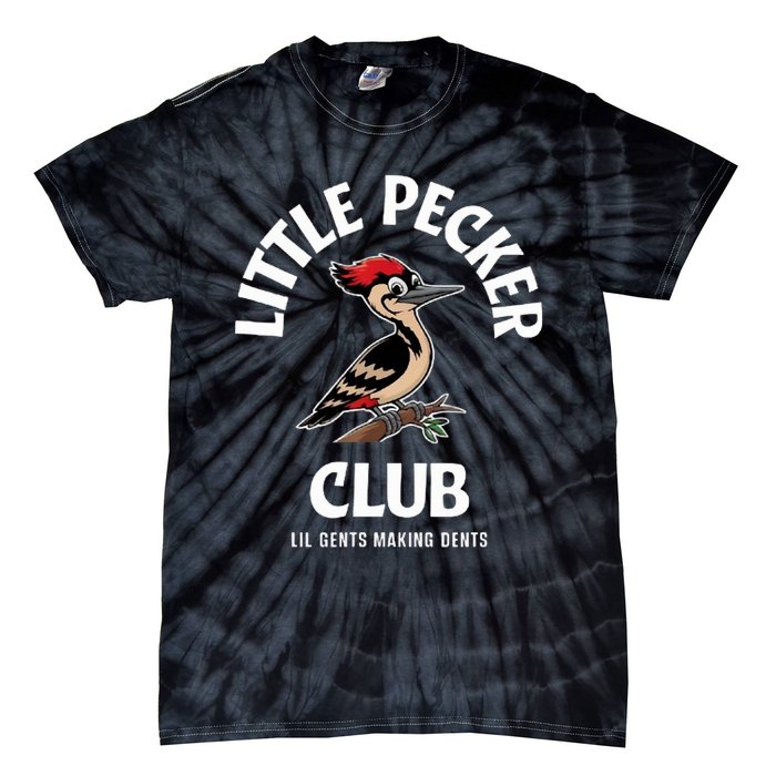 Little Nature Pecker Club Funny Woodpecker Tie-Dye T-Shirt