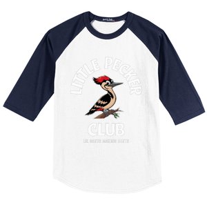 Little Nature Pecker Club Funny Woodpecker Baseball Sleeve Shirt