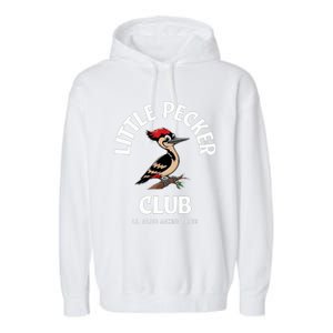 Little Nature Pecker Club Funny Woodpecker Garment-Dyed Fleece Hoodie