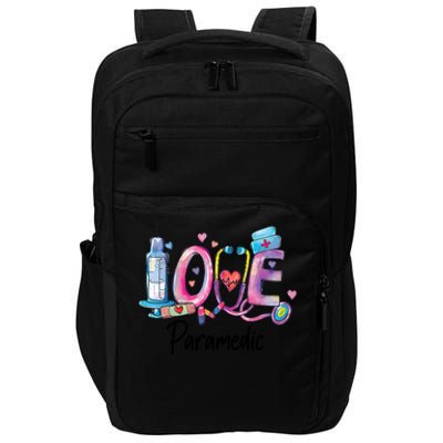 Love Nurse Paramedic Gift Impact Tech Backpack