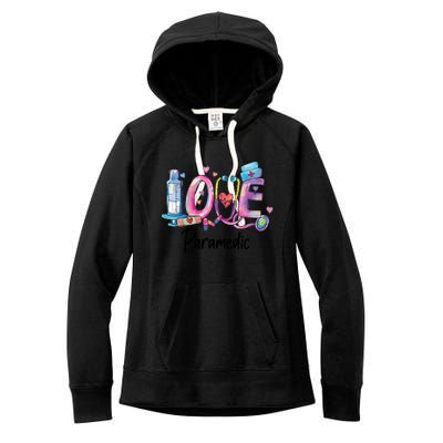 Love Nurse Paramedic Gift Women's Fleece Hoodie