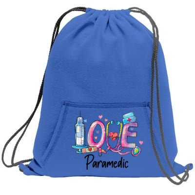 Love Nurse Paramedic Gift Sweatshirt Cinch Pack Bag