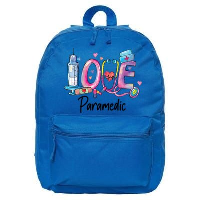 Love Nurse Paramedic Gift 16 in Basic Backpack