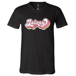 Lainey Name Personalized First Name Surname V-Neck T-Shirt