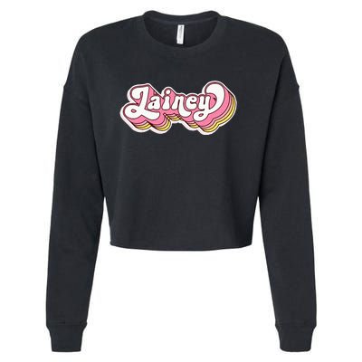 Lainey Name Personalized First Name Surname Cropped Pullover Crew