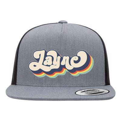 Layne Name Personalized Surname First Name Layne Flat Bill Trucker Hat