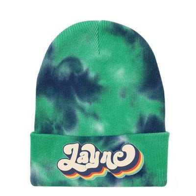 Layne Name Personalized Surname First Name Layne Tie Dye 12in Knit Beanie