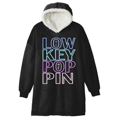 Lowkey Neon Poppin Gift Hooded Wearable Blanket