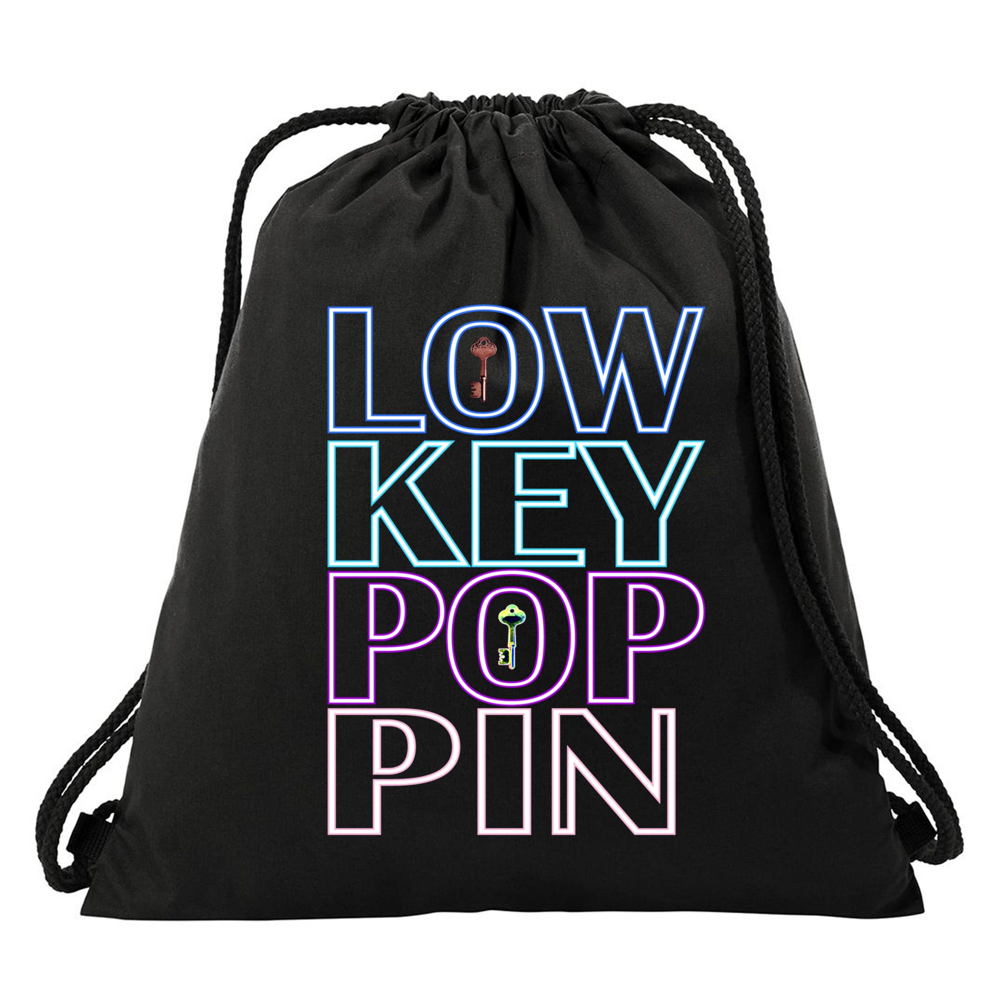 Lowkey Neon Poppin Gift Drawstring Bag