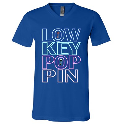 Lowkey Neon Poppin Gift V-Neck T-Shirt
