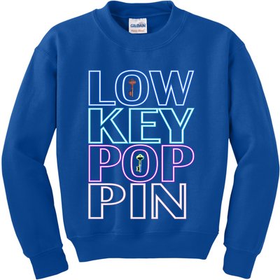Lowkey Neon Poppin Gift Kids Sweatshirt