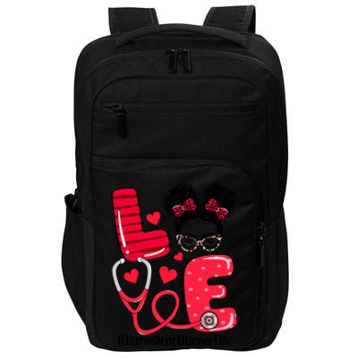 Love Nurse Practitioner Life Nurse Valentines Day Gift Impact Tech Backpack