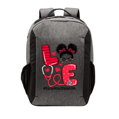 Love Nurse Practitioner Life Nurse Valentines Day Gift Vector Backpack